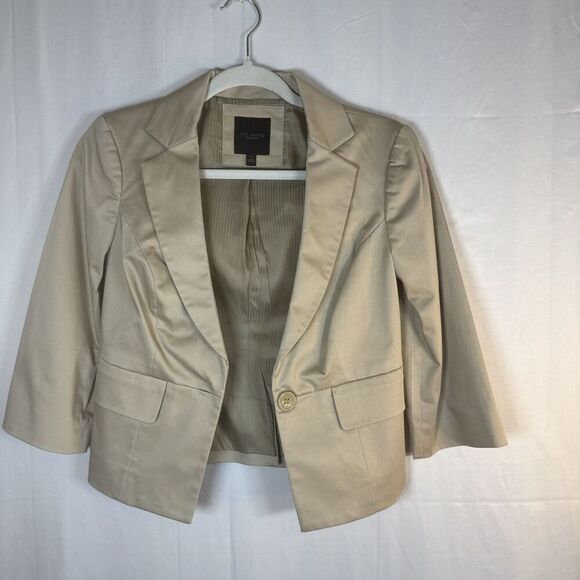 The Limited Jackets & Blazers - The Limited Khaki Suit Blazer Size XS Preowned 3/4 Sleeves